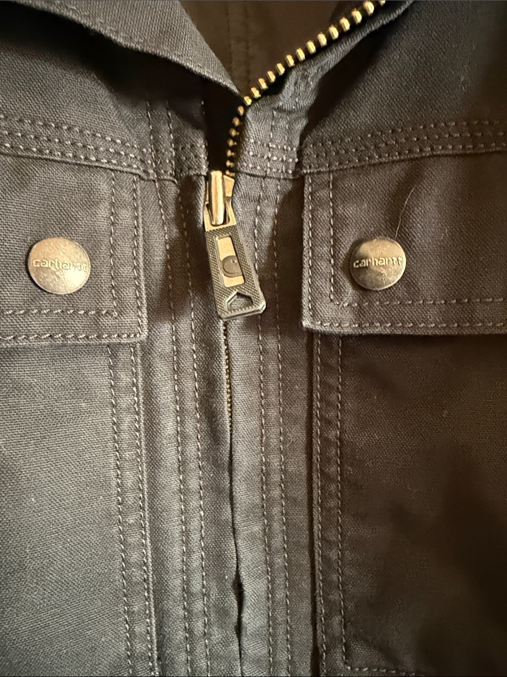Carhartt Black Zip-Front Quick Duck Jacket - Picture 5 of 12